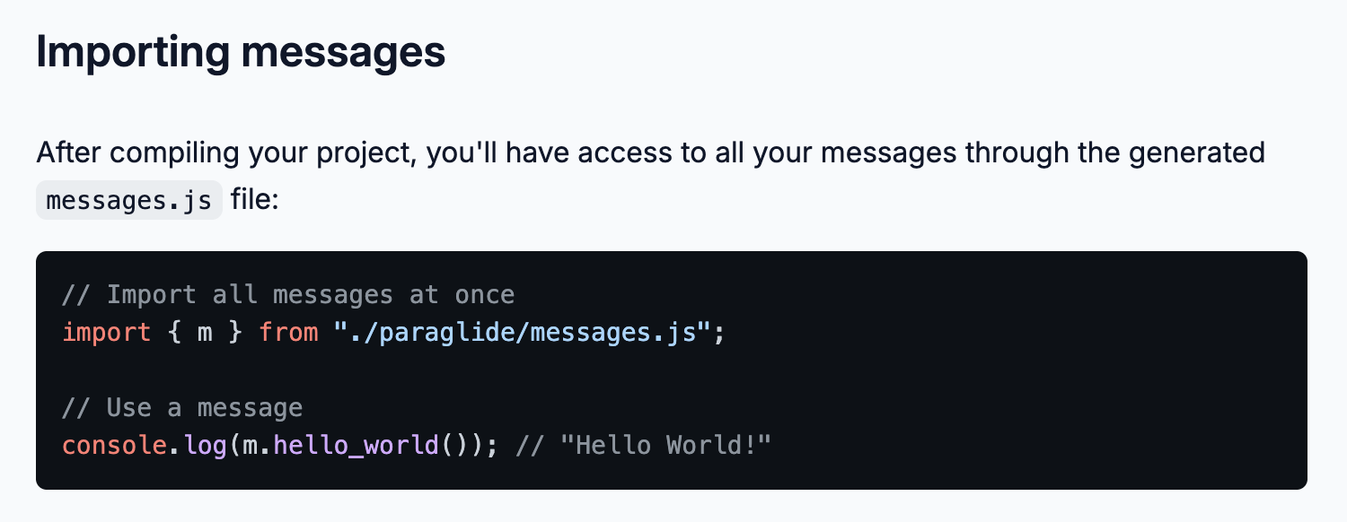 Before: No copy button